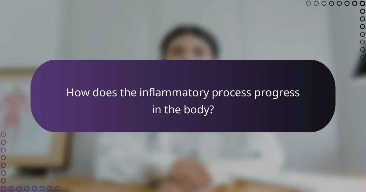 How does the inflammatory process progress in the body?